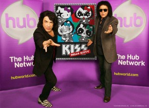 6. Detroit Rock Kitty: So get this: Hello Kitty is getting her own cartoon show. KISS are getting their own cartoon show. AND IT'S THE SAME SHOW. Yes, the children's network The Hub — inspired by a line of genius merchandise called "KISS x Hello Kitty" that features Hello Kitty faces painted up to look like the classic KISS lineup — has thrillingly greenlit a new KISS/Kitty kiddy show. The program will star "four KISS x Hello Kitty characters living their rock 'n' roll dreams and bringing pink anarchy to every situation they are in." So basically, it's going to be the best thing that ever happened to television since, well, ever… or at least since another litter of animated rocker felines, Josie & The Pussycats, was still on the air.