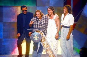 Ain't Talkin' 'Bout Love: Van Halen's Botched Reunion Attempt (1996) - The reunion between Van Halen and off-on original frontman David Lee Roth on the VMAs stage — their first appearance together in 10 years — was so exciting. For about 47 seconds. Because that's about how long this particular VH reunion lasted. Eddie Van Halen's icy body language at the VMAs made it clear that he still loathed Diamond Dave; at times he was standing so far away from Roth, he may as well have been on a different show on another network. And Dave's constant goofy quips about Eddie's hip surgery didn't help matters. Rumor has it they nearly got in a fistfight backstage.