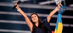 Ukraine's Jamala reacts on winning the Eurovision Song Contest final at the Ericsson Globe Arena in Stockholm