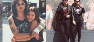 Gilby and Daniella Clarke in the '80s; their daughter Frankie, right, remaking "Whatever Happened to Fun" four decades later with Kevin Preston. (photos: Instagram/YouTube)