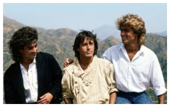 Martin Lewis with Andrew Ridgeley and George Michael in China, 1985. (photo courtesy of Martin Lewis)